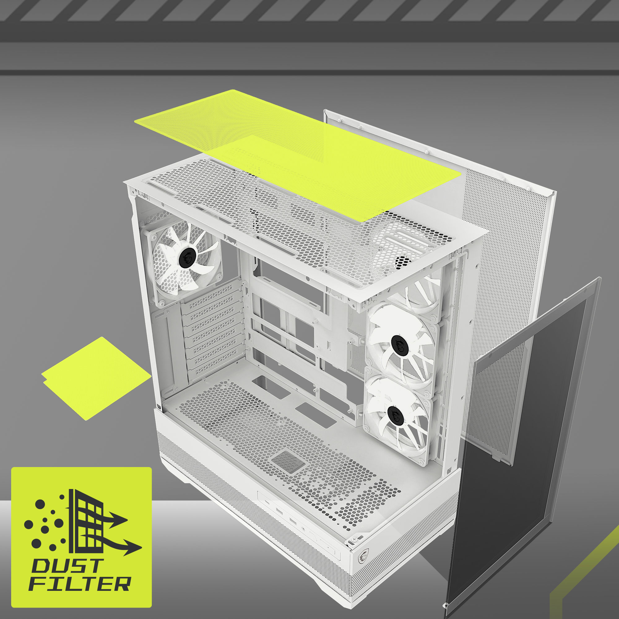 MSI MAG PANO 110R PZ WHITE Computer Case